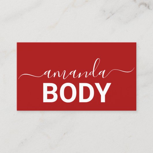 Lashes Brows Make-up Logo Minimalisme Rood Visitekaartje (Voorkant)