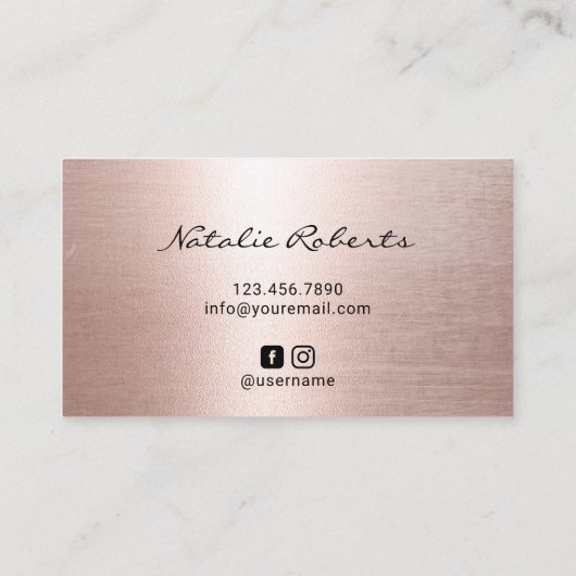 Lashes Brows Make-up Roos Gold Salon Afspraak Afsprakenkaartje (Achterkant)