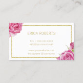 Lashes & Brows Makeup Artiest  Floral Visitekaartje (Achterkant)