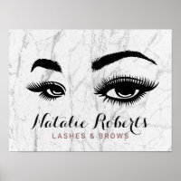 Lashes & Brows Makeup Artist Beauty Salon Marble