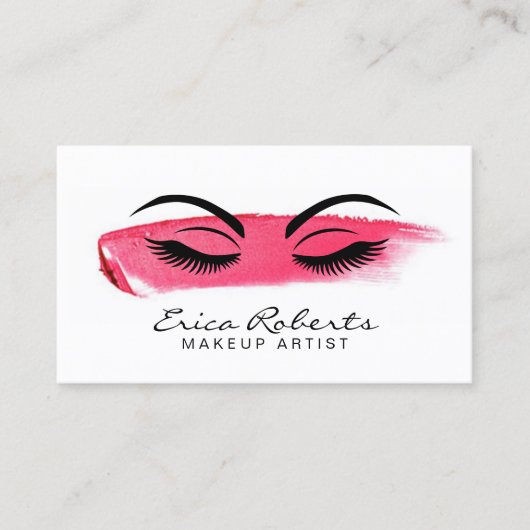 Lashes & Brows Makeup Artist Beauty Salon Visitekaartje (Voorkant)