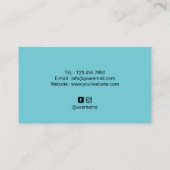 Lashes & Brows Makeup Artist Blauwgroen Beauty Sal Visitekaartje (Achterkant)