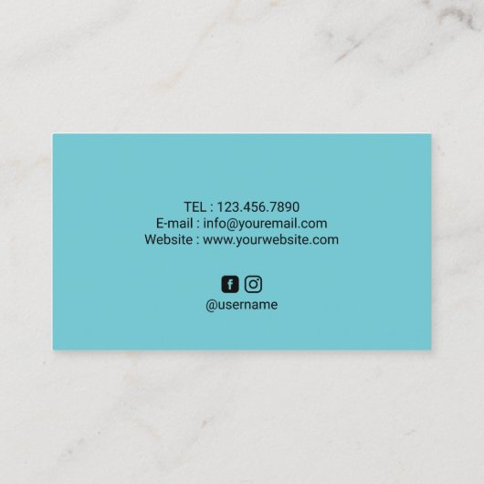 Lashes & Brows Makeup Artist Blauwgroen Beauty Sal Visitekaartje (Achterkant)