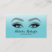 Lashes & Brows Makeup Artist Blauwgroen Beauty Sal Visitekaartje (Voorkant)