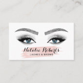 Lashes Brows Makeup Artist Blue Eyes Blush Salon Visitekaartje (Voorkant)