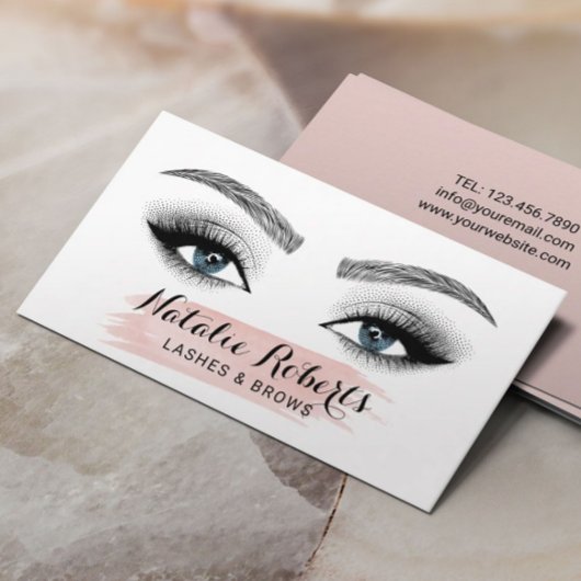 Lashes Brows Makeup Artist Blue Eyes Blush Salon Visitekaartje