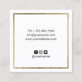 Lashes & Brows Makeup Artist Blush Beauty Salon Vierkante Visitekaartje (Achterkant)