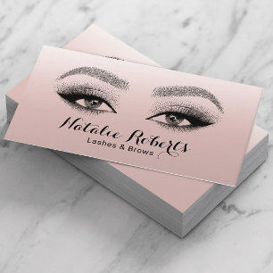 Lashes Brows Makeup Artist Blush Pink Beauty Salon Visitekaartje