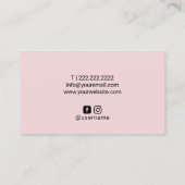 Lashes Brows Makeup Artist Blush Pink Waterverf Visitekaartje (Achterkant)