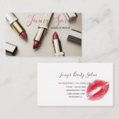 Lashes Brows Makeup Artist Blush Pink Waterverf Visitekaartje (Voorkant / Achterkant)