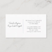 Lashes Brows Makeup Artist Blush Pink Waterverf Visitekaartje (Achterkant)