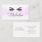 Lashes Brows Makeup Artist Blush Pink Waterverf Visitekaartje (Voorkant / Achterkant)