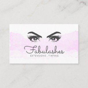 Lashes Brows Makeup Artist Blush Pink Waterverf Visitekaartje