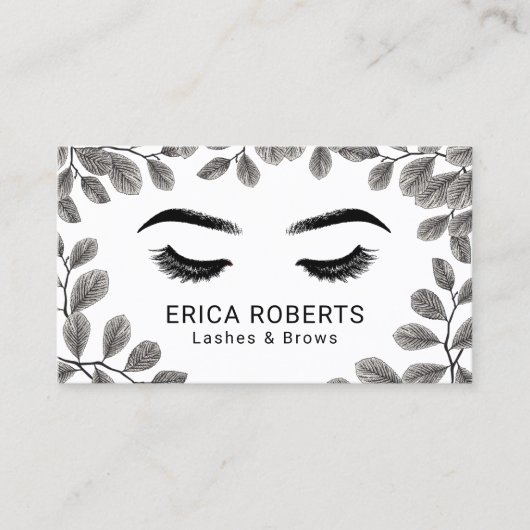 Lashes Brows Makeup Artist Botanical Appointes Visitekaartje (Voorkant)