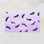 Lashes Brows Makeup Artist Classy Lavender Visitekaartje (Voorkant)