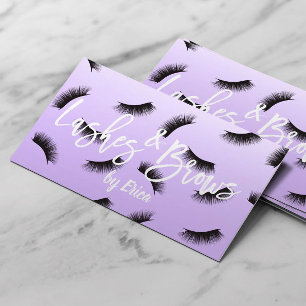 Lashes Brows Makeup Artist Classy Lavender Visitekaartje