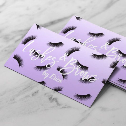 Lashes Brows Makeup Artist Classy Lavender Visitekaartje