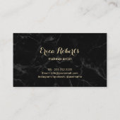 Lashes Brows Makeup Artist Elegant Marble Salon Visitekaartje (Achterkant)