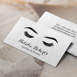 Lashes & Brows Makeup Artist Elegant Minimalist Visitekaartje