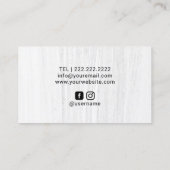 Lashes & Brows Makeup Artist Elegant Minimalist Visitekaartje (Achterkant)