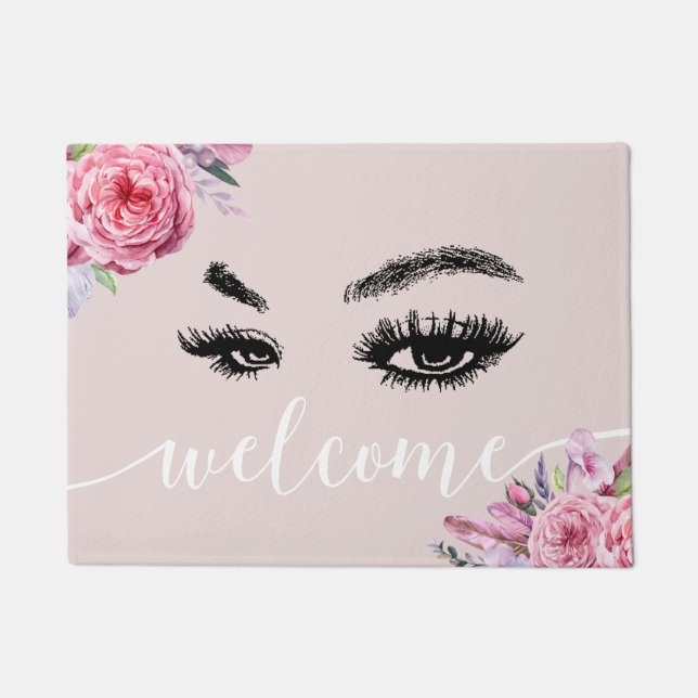 Lashes & Brows Makeup Artist Floral Salon Welkom Deurmat (Voorkant)