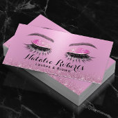Lashes Brows Makeup Artist Girly Pink Salon Visitekaartje