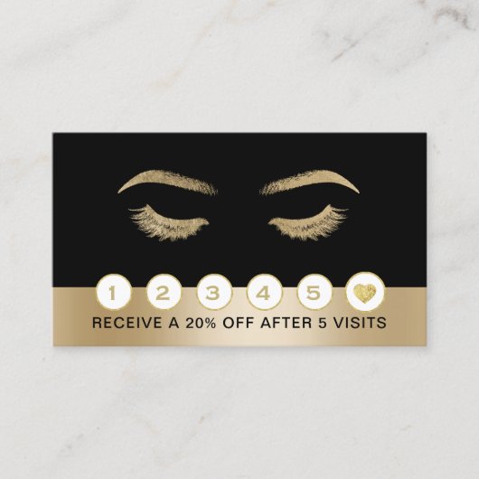 Lashes & Brows Makeup Artist Gold Salon Loyalty (Voorkant)