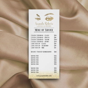 Lashes Brows Makeup Artist Gold Salon Reclamekaart