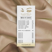 Lashes Brows Makeup Artist Gold Salon Reclamekaart