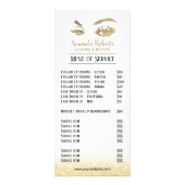 Lashes Brows Makeup Artist Gold Salon Reclamekaart (Voorkant)
