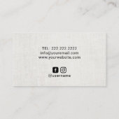 Lashes & Brows Makeup Artist Gold Striped Salon Visitekaartje (Achterkant)