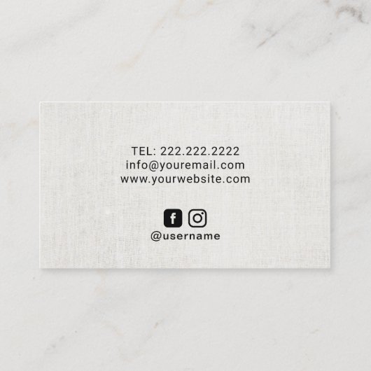 Lashes & Brows Makeup Artist Gold Striped Salon Visitekaartje (Achterkant)