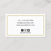 Lashes & Brows Makeup Artist Modern Foliage Visitekaartje (Achterkant)