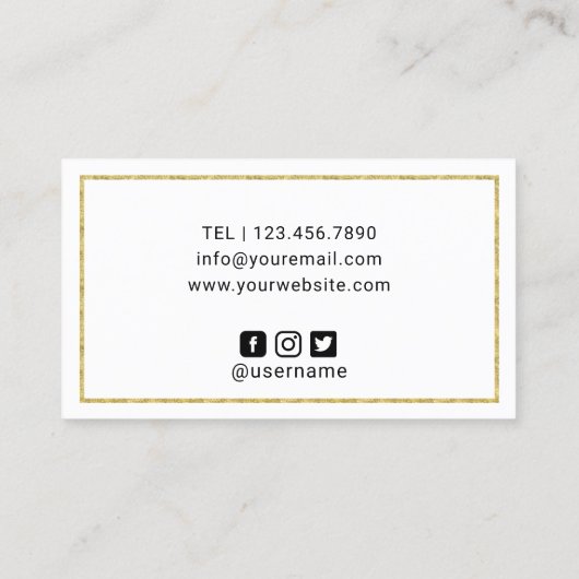 Lashes & Brows Makeup Artist Modern Foliage Visitekaartje (Achterkant)