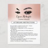 Lashes & Brows Makeup Artist Natercare Instruction Flyer (Voorkant)