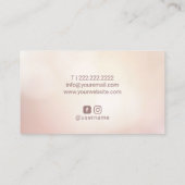 Lashes Brows Makeup Artist Pastel Beauty Salon Visitekaartje (Achterkant)