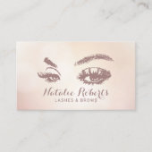 Lashes Brows Makeup Artist Pastel Beauty Salon Visitekaartje (Voorkant)