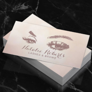 Lashes Brows Makeup Artist Pastel Beauty Salon Visitekaartje