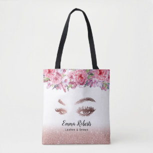 Lashes Brows Makeup Artist Roos Gold Beauty Salon Tote Bag