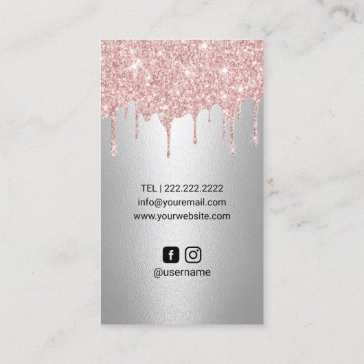 Lashes Brows Makeup Artist Roos Gold Drift Silver Visitekaartje (Achterkant)