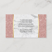 Lashes Brows Makeup Artist Roos Gold en marmer Visitekaartje (Achterkant)