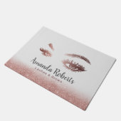 Lashes & Brows Makeup Artist Roos Gold Glitter Deurmat (Schuin)