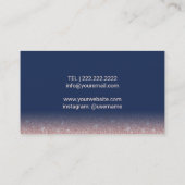 Lashes Brows Makeup Artist Roos Gold Glitter Navy Visitekaartje (Achterkant)
