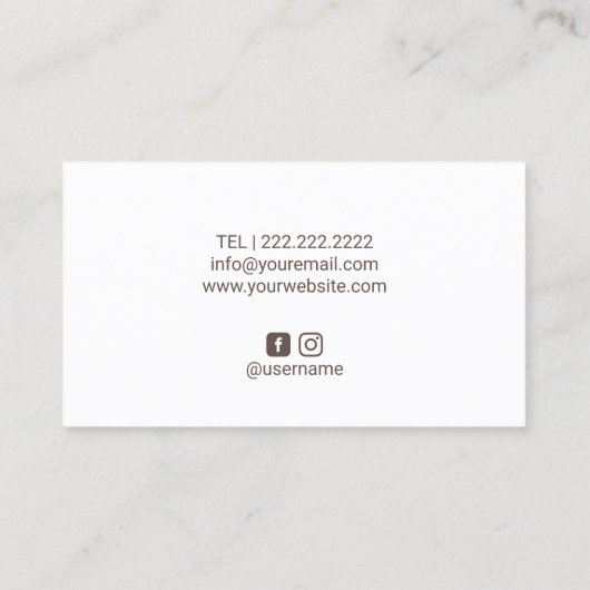 Lashes & Brows Makeup Artist Roos Gold Glitter Visitekaartje (Achterkant)