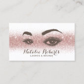 Lashes & Brows Makeup Artist Roos Gold Glitter Visitekaartje (Voorkant)