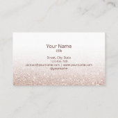 Lashes & Brows Makeup Artist Roos Gold Glitter Visitekaartje (Achterkant)