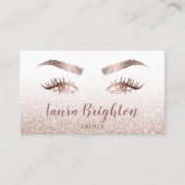 Lashes & Brows Makeup Artist Roos Gold Glitter Visitekaartje (Voorkant)