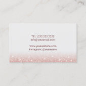 Lashes & Brows Makeup Artist Roos Gold Glitter Visitekaartje (Achterkant)