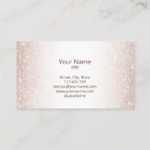 Lashes & Brows Makeup Artist Roos Gold Glitter Visitekaartje (Achterkant)