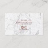 Lashes & Brows Makeup Artist Roos Gold Marble Visitekaartje (Achterkant)
